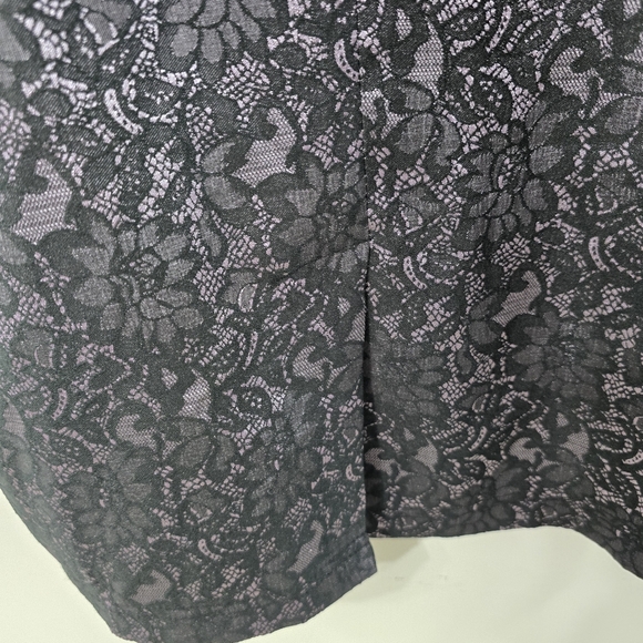 Adrianna Papell Old Hollywood Glamor Lace Print Sleeveless Ruched Sheath Dress 6 - Picture 9 of 13